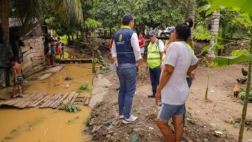 Inundaciones dejan 87 familias damnificadas en Los Bongos y Zarabanda en Montería