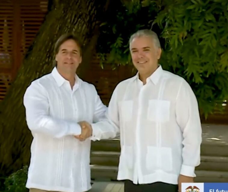 Iván Duque se reunió con el presidente de Uruguay, Luis Lacalle