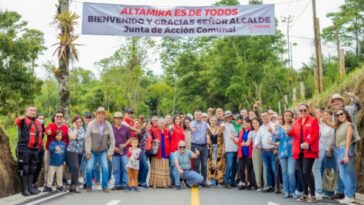 Más de 600 familias de la vereda Altamira de Tribunas están estrenando vía