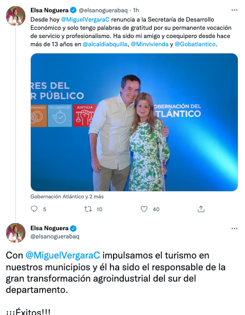 Miguel Vergara renunció a la Secretaría de Desarrollo Económico del Atlántico