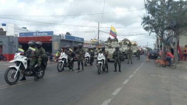 El desfile militar en Maicao, estuvo bajo la responsabilidad del Grupo de Caballería Blindado Mediano General Gustavo Matamoros D'Costa.