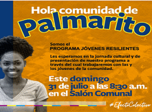 Nuevo Horizonte y Palmarito vivirán el #EfectoColectivo del programa «Jóvenes Resilientes»