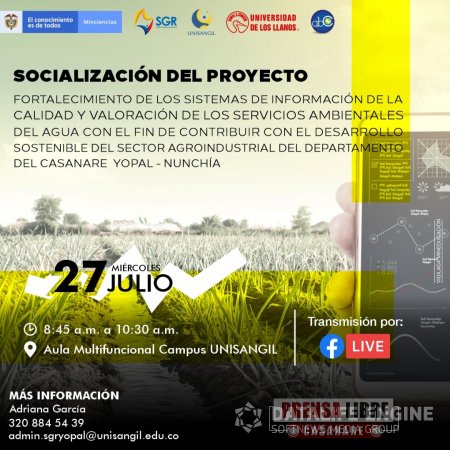 Proyecto de investigación sobre los efectos del cultivo de arroz en cuerpos de agua en Casanare