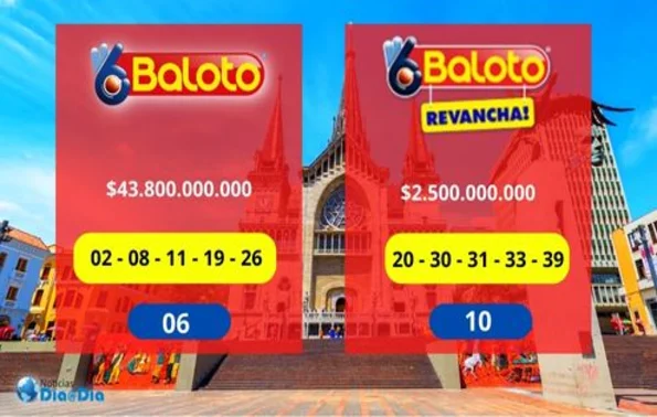 Resultados Baloto loteria del valle meta y manizales 2