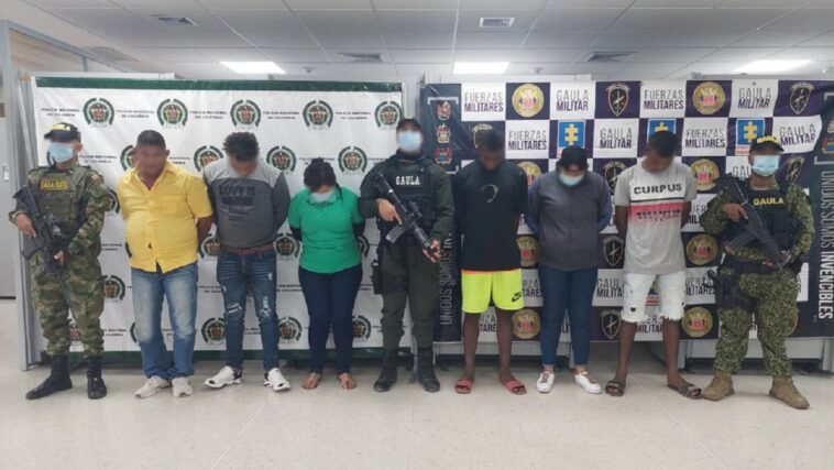 Seis presuntos integrantes del Clan del Golfo capturados en Cartagena