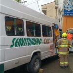 5 personas resultaron heridas, tras accidente de colectivo en el centro de Manizales
