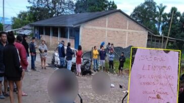 En Cauca asesinaron a 4 personas: les dejaron cartel de “limpieza de ladrones, carros y motos”