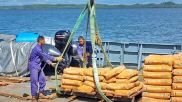 Armada de Colombia continúa edificando obras en beneficio de la comunidad de candelilla de la mar 