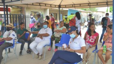 Aspecto de la jornada de la oferta institucional de la Casa de Justicia Móvil fue recibido por los habitantes del barrio Los Olivos en el municipio de Barrancas.