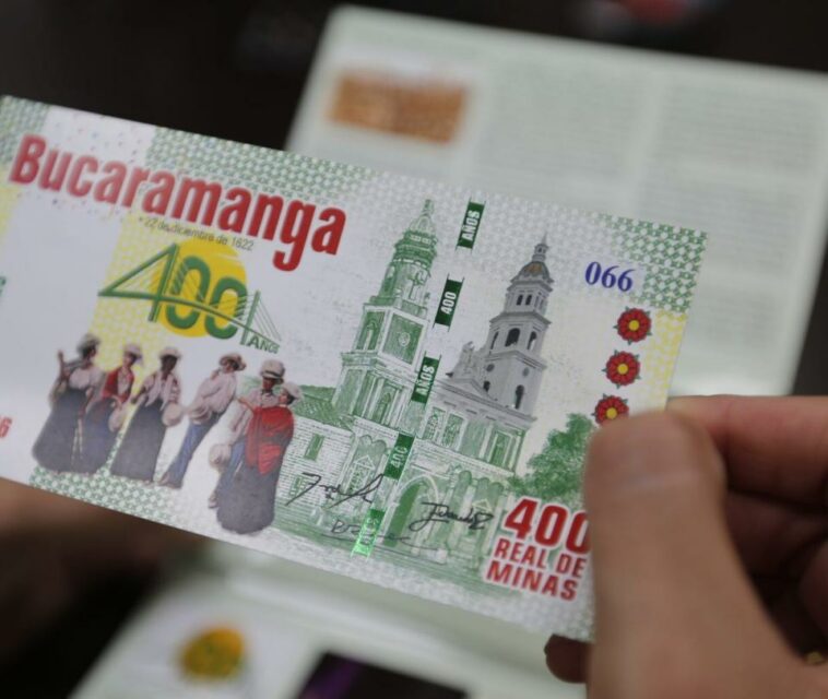 Bucaramanga conmemora sus 400 años con un billete que tiene diseño especial