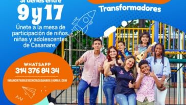 Convocatoria para conformar mesa de participación de niños, niñas y adolescentes de Casanare