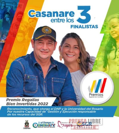 DNP entrega hoy premio nacional “regalías bien invertidas”. Casanare es finalista