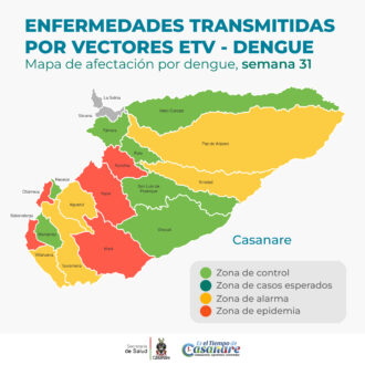 Disminuyen casos de dengue en Casanare