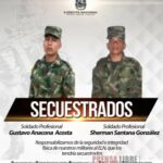 Ejército responsabilizó del secuestro de dos soldados profesionales en Arauca al ELN