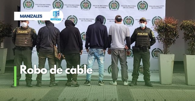En La Cumbre capturaron a cuatro hombres que robaban cable de Tigo UNE
