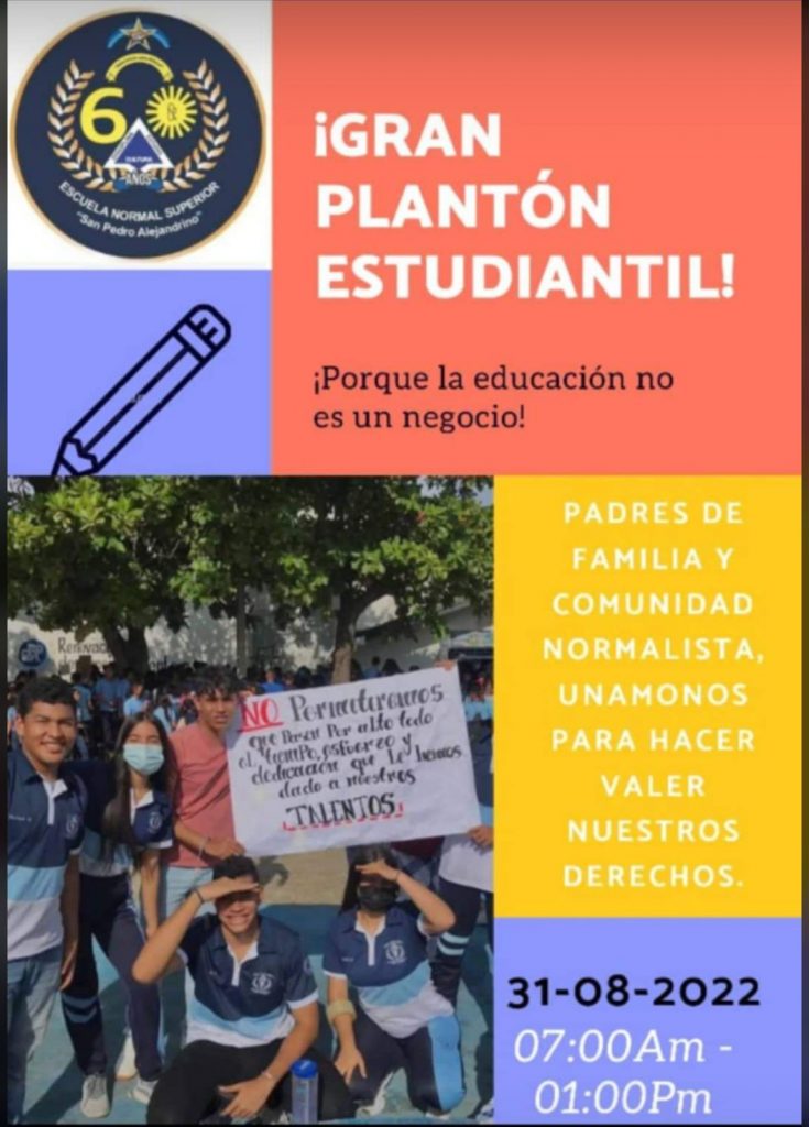 Estudiantes de la Normal San Pedro Alejandrino exigen la renuncia del rector