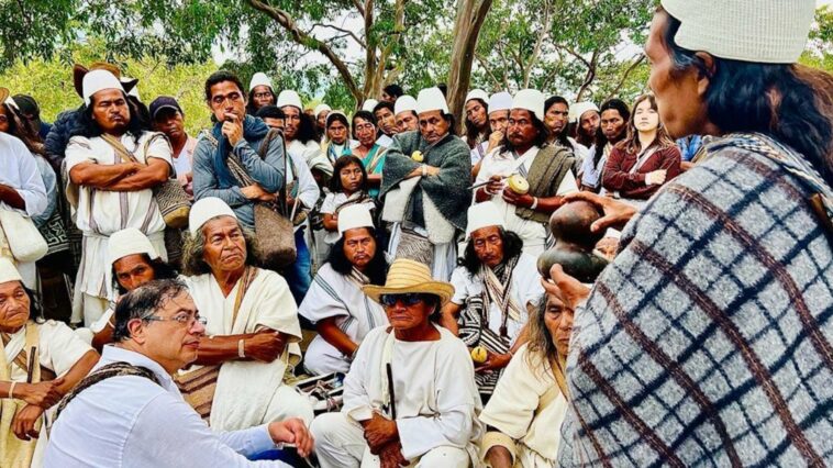 Gustavo Petro tuvo ceremonia ancestral en la Sierra Nevada de Santa Marta