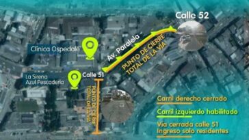 Hasta el 15 de agosto se tendrá cierre total en la calle 51 entre carreras 25 y 26