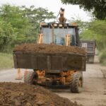 La calle 41, en la margen izquierda, a pocos días de terminar la pavimentación