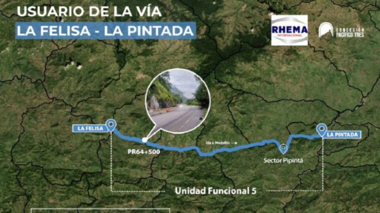 Paso Restringido en el sector Pipintá vía La Felisa – La Pintada