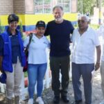 David Beasley junto con la delegación se encontraba en el corregimiento de Conejo en el municipio de Fonseca, con los excombatientes de las Farc.