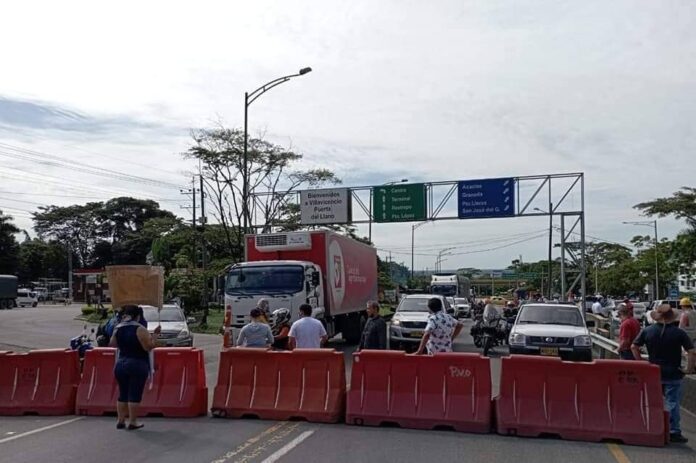 Protestas bloquearon importantes ejes viales en Villavicencio