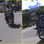 Que dé ejemplo le dicen a agente de tránsito en Pasto quien llevaba a parrillero hombre en moto y sin casco