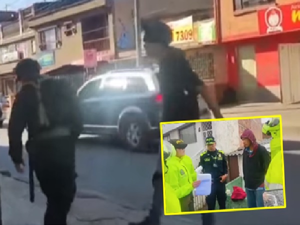 Recapturan a joven que golpeó y ultrajó a auxiliar de policía en una calle en Chía, Cundinamarca