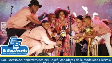 Son Bacosó del departamento del Chocó, ganadores de la modalidad Chirimía en la versión N° 26 del Petronio Álvarez 2022.