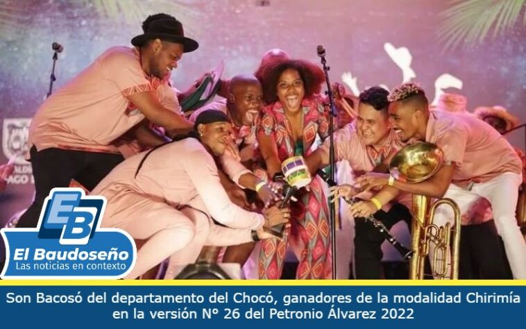 Son Bacosó del departamento del Chocó, ganadores de la modalidad Chirimía en la versión N° 26 del Petronio Álvarez 2022.