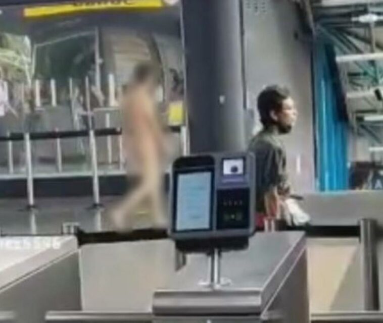 Un joven ingresó desnudo a una estación del Metro de Medellín