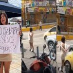 «Cuando pido para ayudar a la gente pocos colaboran, me puse el vestido corto y pedí para mi cirugía y mucha gente ayudó», influencer que salió con pancarta a la calle