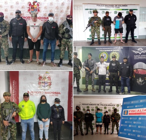 Ejército captura a cinco miembros del GAOr-E10 Martin Villa en diferentes partes del país