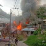 Emergencia en el barrio Milagro de Dios por incendio de altas proporciones