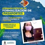 Este sábado jornada de formalización de pasaportes