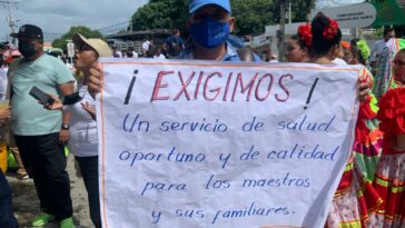 Maestros protestaron por incumplimientos en salud y educación