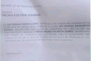 Mamá de joven muerta en hotel de Yopal, busca ayuda para llevar el cuerpo a Medellín