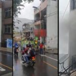 VIDEO. En medio del aguacero, incendio en San Antonio de Prado