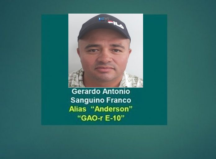 A prisión Antonio Sanguino Franco, alias Anderson, de las disidencias de las Farc