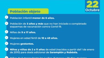 Asiste este sábado a la cuarta jornada de vacunación nacional: acá los puntos en Montería