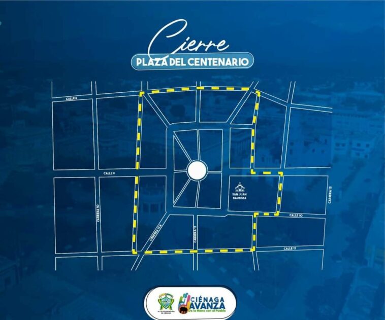 Atención porque ya inició la peatonalización de La Plaza del Centenario, conoce aquí el mapa de cierre