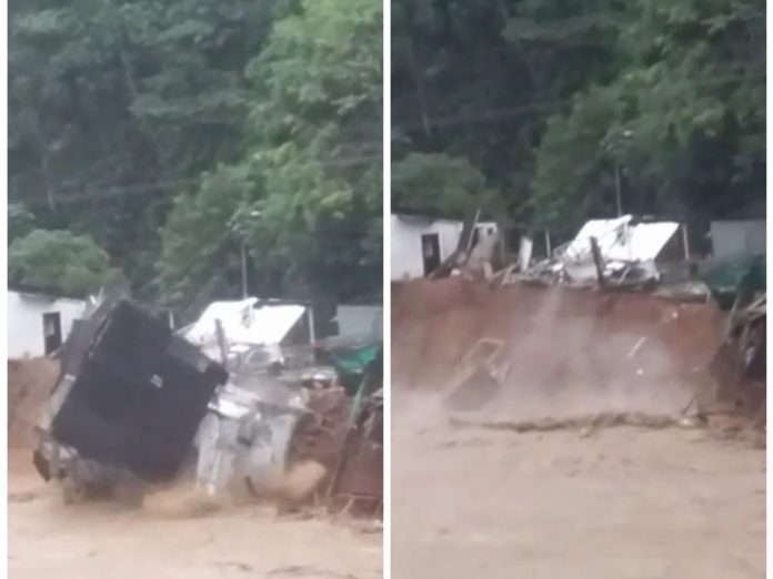 “Ay Dios Mío”: Desesperación por derrumbe de varias casas en Cisneros, las lluvias no cesan y el río Dagua sigue creciendo