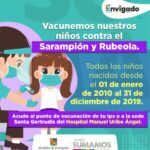 Campaña de vacunación contra el  sarampión y rubéola, en Envigado