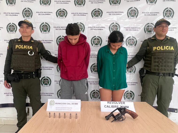 Capturada pareja por porte ilegal de armas de fuego en el municipio de Pitalito