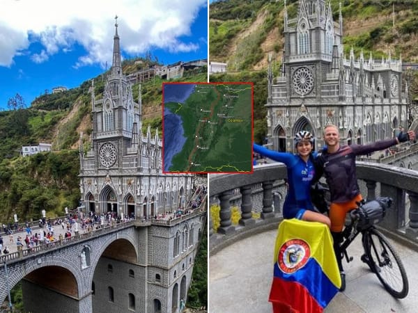 Dominic Wolf, el youtuber 'alemán colombiano' enamorado de Nariño: estuvo en Las Lajas y recorre la región en bicicleta