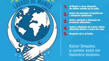 Este sábado15 de octubre se celebra el día mundial del lavado de manos