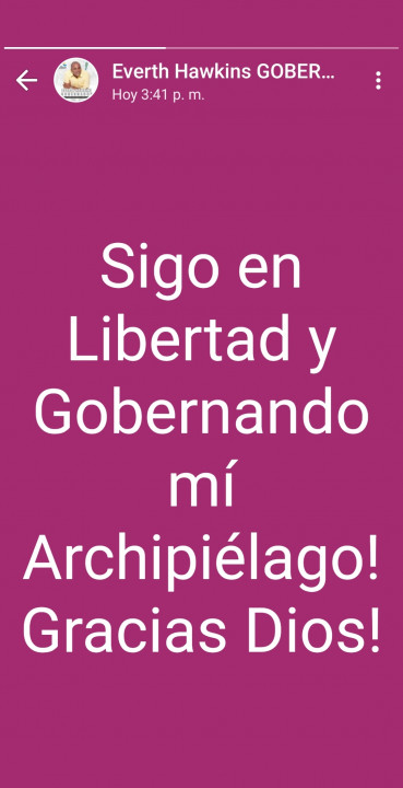 Everth Hawkins seguirá en libertad y gobernando las islas