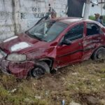 Fuerte choque de dos autos en Lorica