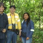 Orlando Vergara, veedor ambiental de la Horqueta; Juan Alzate, supervisor de Diversidad y Carmen Sierra, veedora ambiental de Campo Herrera.