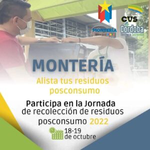 Montería realizará VXII jornada de recolección de residuos de posconsumo